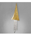 Designer wall lamp Cast iron Gold leaf 1 bulb 70cm