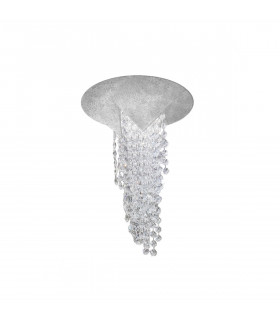 Plafón de diseño hierro fundido pan de plata 1 bombilla 34cm