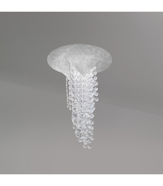 Plafón de diseño hierro fundido pan de plata 1 bombilla 34cm