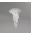 Plafonnier Design Fonte Feuille d'argent 1 ampoule 34cm
