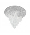 Plafonnier Design Fonte Feuille d'argent 1 ampoule 43cm