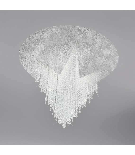 Design ceiling light cast iron silver leaf 1 bulb 43cm