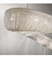 Plafonnier Cloud Chrome poli 20 ampoules 200cm