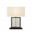 Clarendon table lamp Glass, plastic, velvet, white mild steel, Black, Clear 1 bulb 37cm