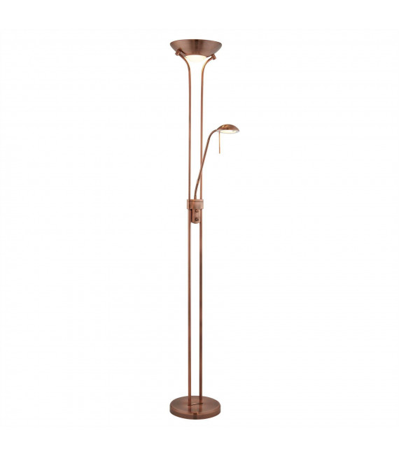 Floor lamp with reading light Metal Antique copper 1 bulb 180cm