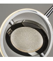 Suspension Gyroscope 1 ampoule Verre,acier inoxydable,caoutchouc en silicone,acier doux Chrome, blanc,Transparent