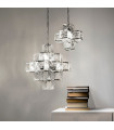 Glacier pendant Mild steel Chrome 7 bulbs 56cm