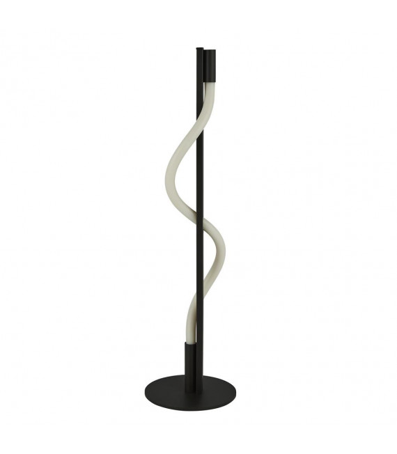 Serpente in silicone con lampada a LED integrata, acciaio dolce bianco, nero opaco