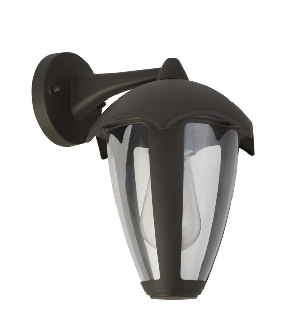 Bluebel Lanterna da giardino a 1 luce in plastica, fusione di metallo in alluminio grigio, trasparente