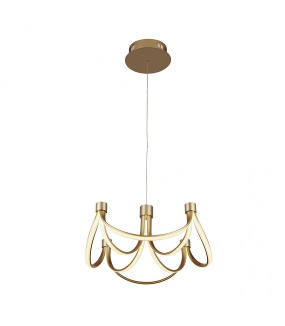 Plafonnier LED intégré Signature Aluminium,acier doux Or blanc 1 ampoule 24cm