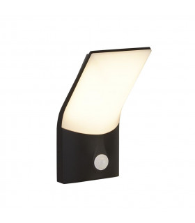 Lámpara de pared moderna Copenhagen Plástico, fundición de aluminio negro, blanco opalino