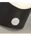 Applique moderne Copenhagen Plastique,moulage Aluminium en métal Noir, blanc opale
