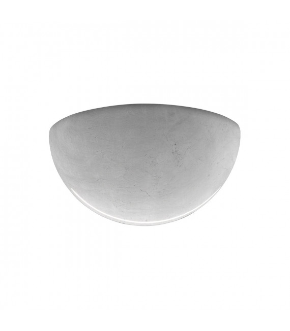 Applique murale Bisquitte Feuille d'argent 1 ampoule 11cm