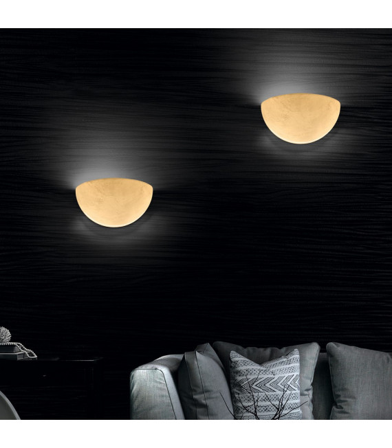 Aplique de pared Bisquitte Gold 1 bombilla 11cm
