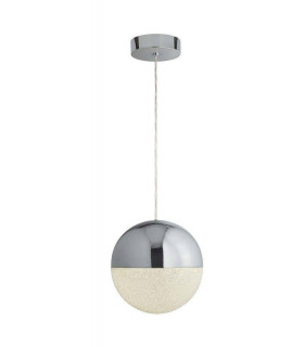 Marbles pendant lamp 1 bulb Metal Chrome