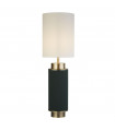Flask table lamp Plastic, fabric, white mild steel, antique brass, green 1 bulb 49cm