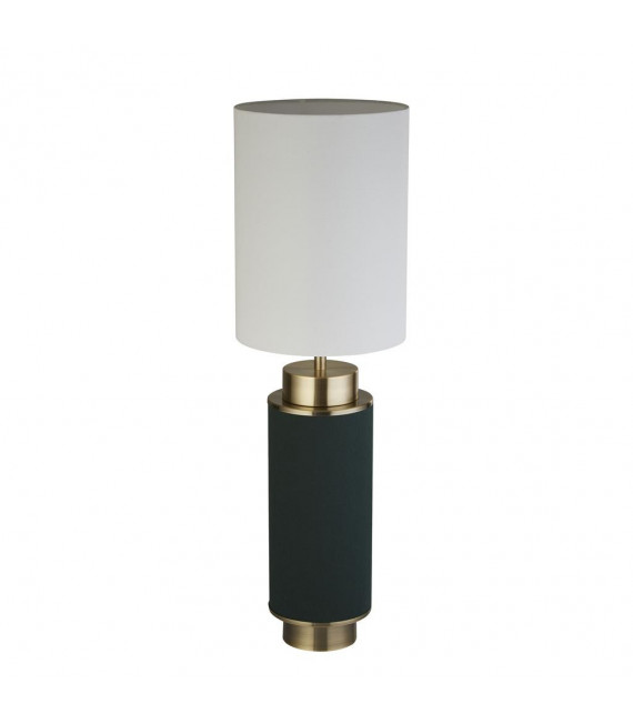 Lampada da tavolo Flask Plastica, tessuto, acciaio dolce bianco, ottone antico, verde 1 lampadina 49cm