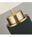 Lampe de table Flask Plastique,tissu,acier doux blanc,laiton antique,vert 1 ampoule 49cm