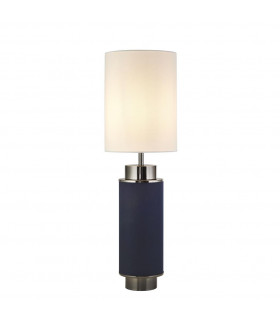 Lampada da tavolo Flask Plastica, tessuto, acciaio dolce Nichel bianco, blu, nero 1 lampadina 49cm