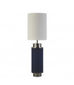 Flask table lamp Plastic, fabric, mild steel White nickel, blue, black 1 bulb 49cm