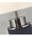 Flask table lamp Plastic, fabric, mild steel White nickel, blue, black 1 bulb 49cm