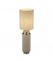 Flask table lamp Plastic, fabric, mild steel White nickel, satin finish, Hesse 1 bulb 49cm