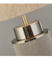 Lampe de table Flask Plastique,tissu,acier doux Nickel blanc,satiné,Hesse 1 ampoule 49cm
