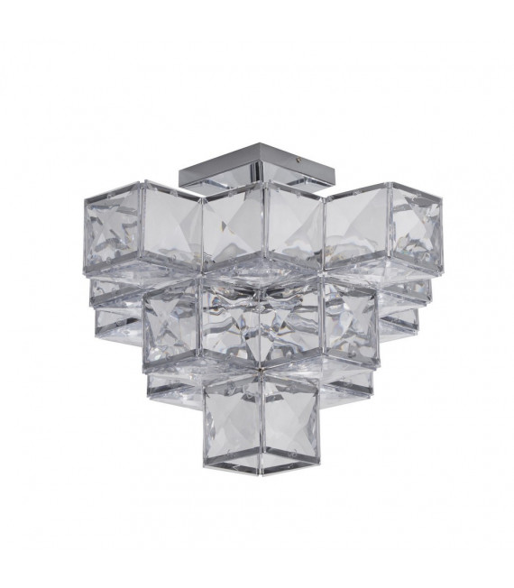 Plafoniera Glacier Acciaio dolce Cromo 5 lampadine 39cm
