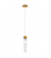 Suspension design Raggio Feuille d'or 1 ampoule 28cm