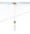 Suspension design Raggio Feuille d'or 1 ampoule 28cm