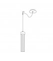 Suspension design Raggio Feuille d'or 1 ampoule 28cm