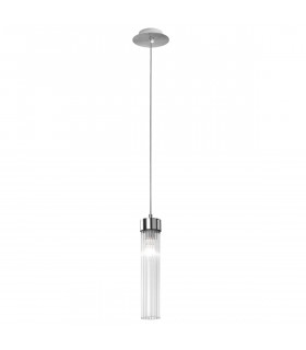 Lampada a sospensione di design Raggio Foglia argento 1 lampadina 28cm