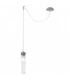 Lámpara colgante de diseño Raggio Hoja de plata 1 bombilla 28cm