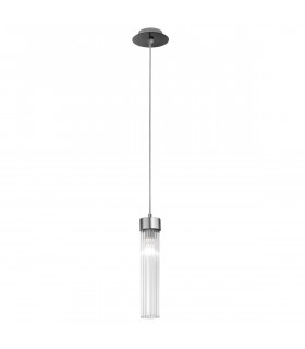 Suspension design Raggio Brun brossé 1 ampoule 28cm