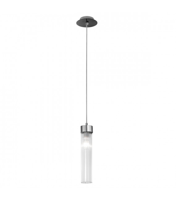 Design suspension Raggio Brown brushed 1 bulb 28cm