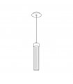 Suspension design Raggio Brun brossé 1 ampoule 28cm