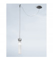 Suspension design Raggio Brun brossé 1 ampoule 28cm
