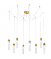 Raggio pendant lamp Gold leaf 8 bulbs 28cm
