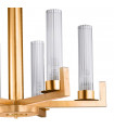 Raggio pendant lamp 6 bulbs gold leaf