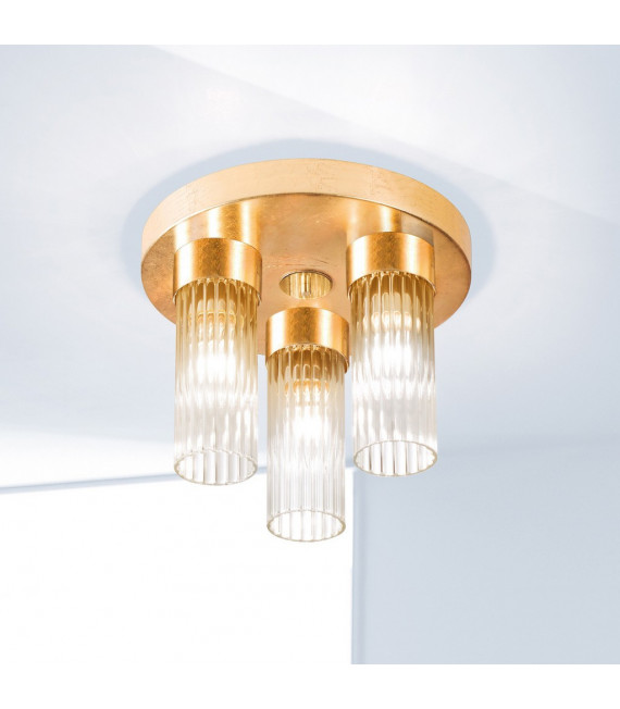 Ceiling light Giro Gold leaf 3 bulbs 21.5cm
