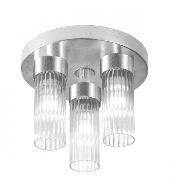Deckenleuchte Giro Blattsilber 3-flammig 21,5cm