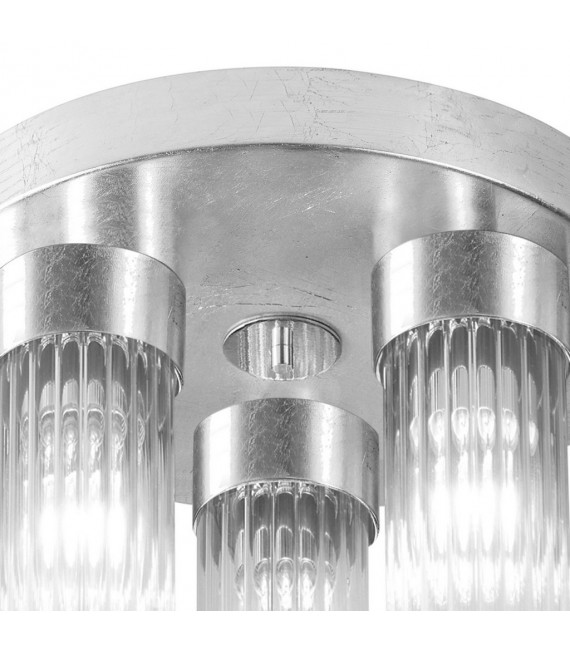 Deckenleuchte Giro Blattsilber 3-flammig 21,5cm