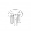 Ceiling light Giro Silver leaf 3 bulbs 21.5cm