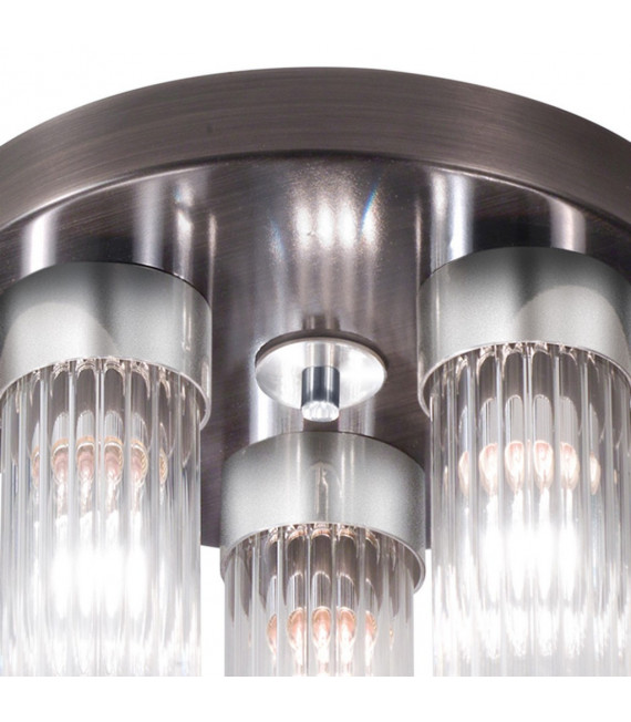 Ceiling light Giro Brushed brown 3 bulbs 21.5cm