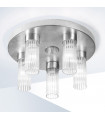 Plafonnier Giro 5 ampoules Feuille d'argent