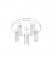 Giro 5-light silver leaf ceiling light