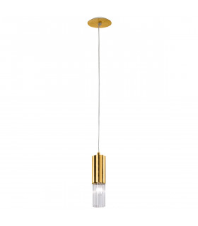 Suspension design Giro 1 ampoule Feuille d'or