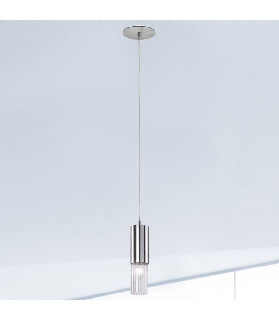 Design suspension Giro 1 bulb Silver leaf