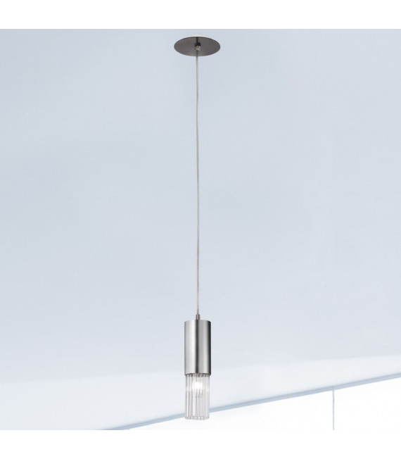 Sospensione design Giro 1 lampadina Marrone spazzolato
