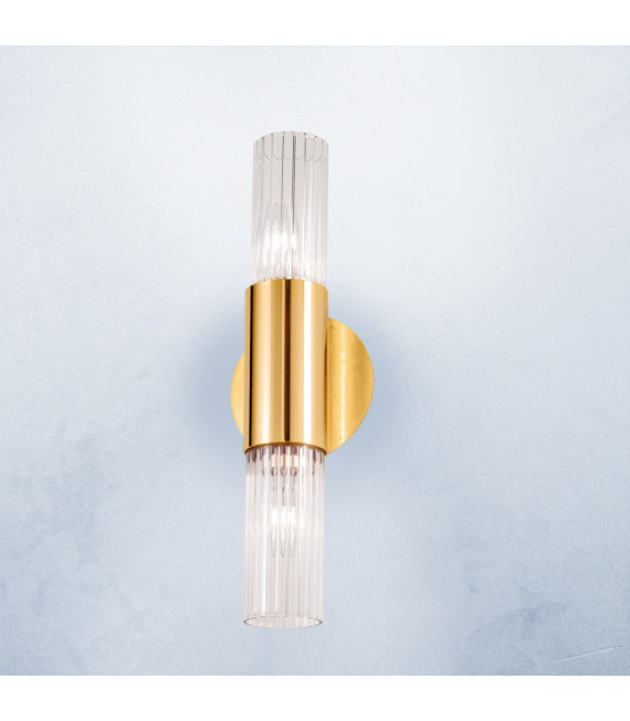 Giro gold leaf wall light 2 bulbs 36cm